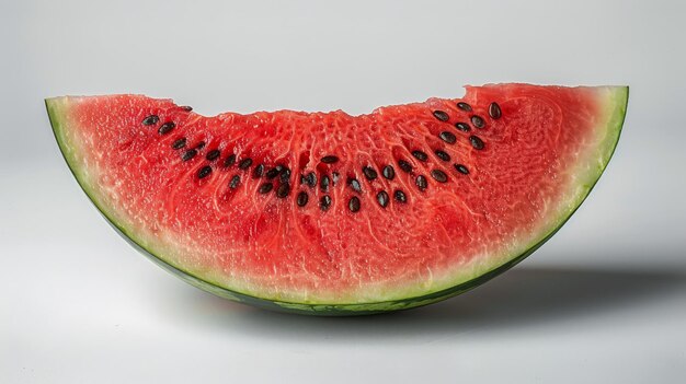 A Slice of Watermelon on a White Surface