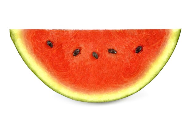 Slice of watermelon on white