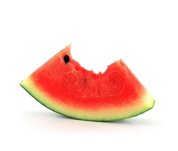 slice of watermelon with bites