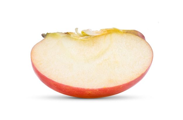 Sliced apple isolated on white background