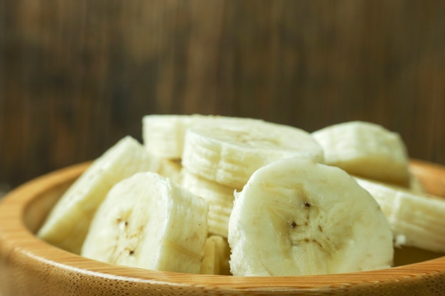 sliced bananas, close-up