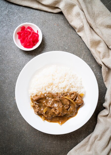 Sliced Beef Curry Rice - Japanese style