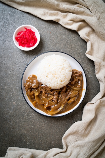 Sliced Beef Curry Rice