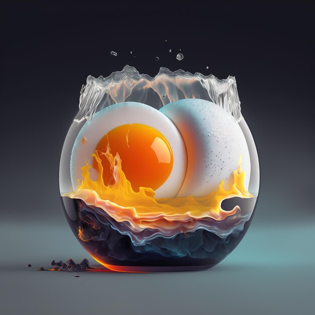 sliced boiled egg in a glass bowl