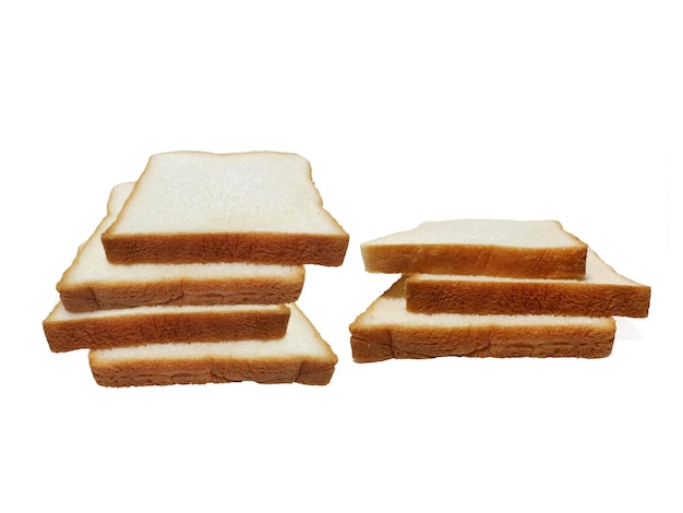 Sliced bread isolated on white background