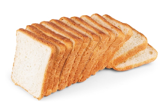 Sliced bread isolated on white background