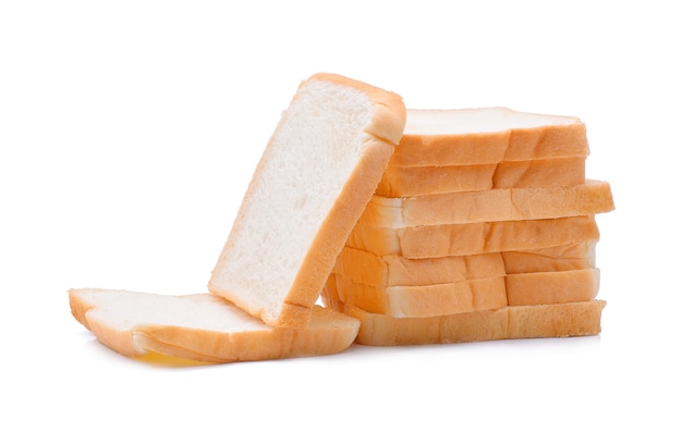 Sliced bread isolated on white