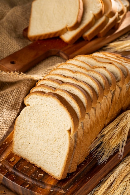 Sliced bread loaf on the table