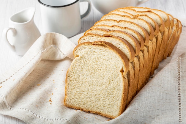 Sliced bread loaf on the table