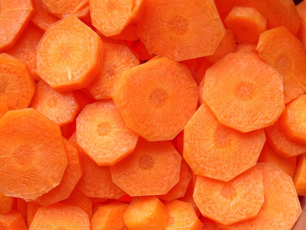 Sliced carrots background