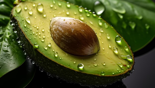 Sliced fresh avocado