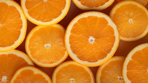 Sliced grapefruits oranges