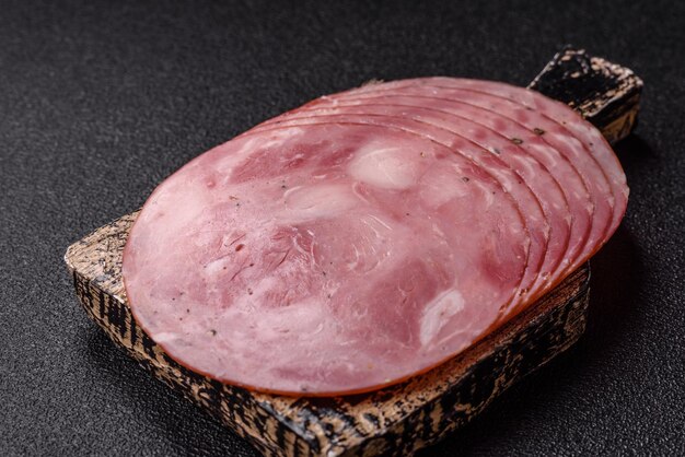sliced ham meat pork or turkey sausage for sandwiches ham slices food