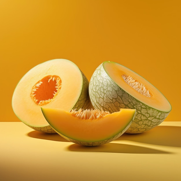 sliced juicy melon