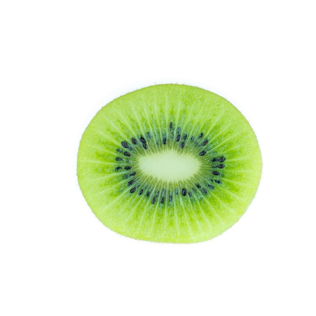 Sliced Kiwi fruit isolated on white 