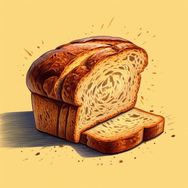 Нарезанный буханка хлеба