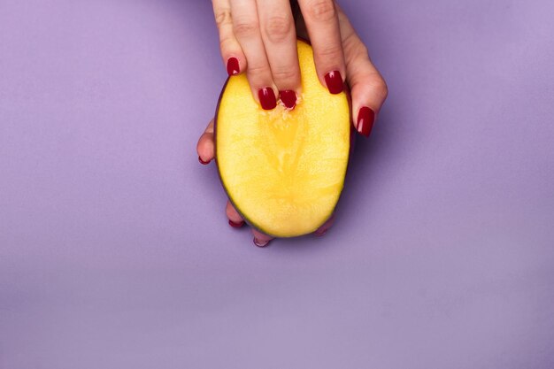 Sliced mango fruit showing its rich texture and vibrant colors