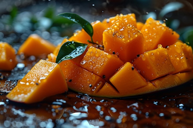 Sliced of mango