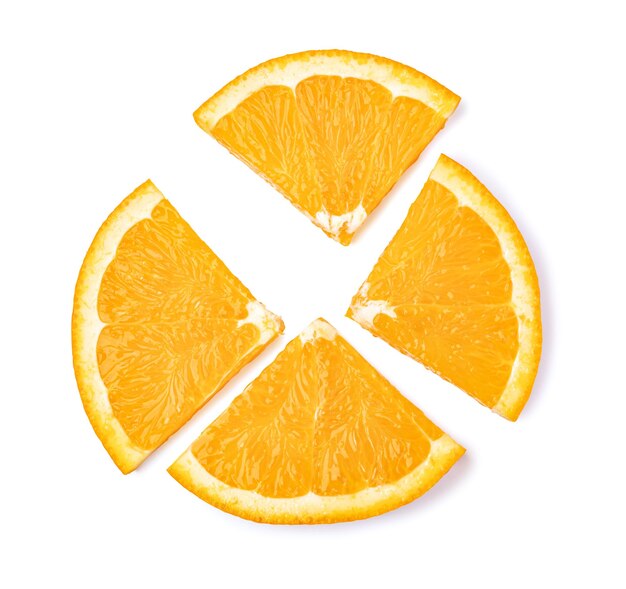 Sliced orange fruit