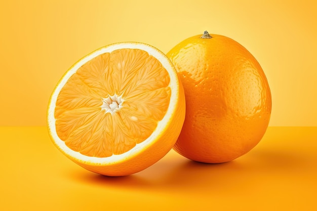 Sliced orange isolated on white background