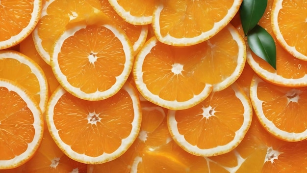 Sliced orange yellow background copy space fresh juicy fruit source of vitamin c