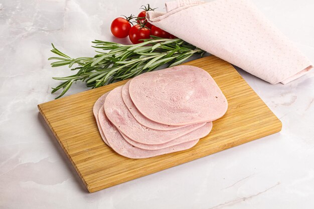 Sliced pork ham for sandwiches