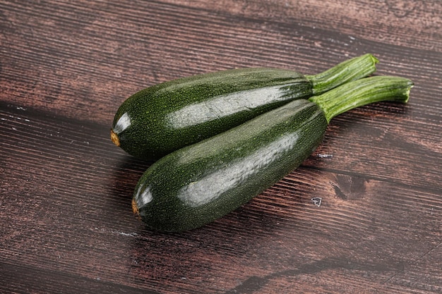 Sliced raw young green zucchini