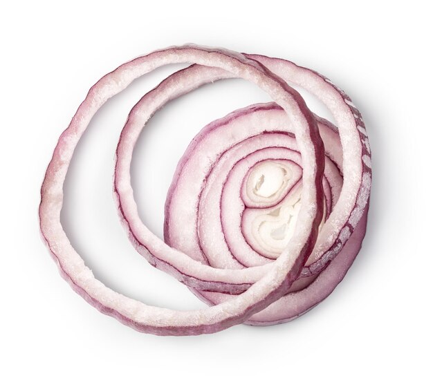 Sliced red onion ring