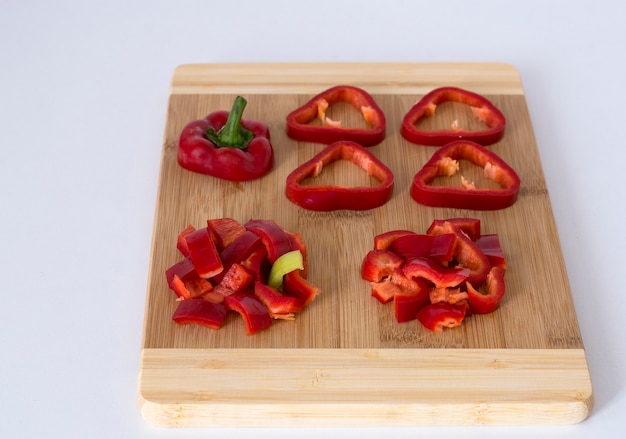 Sliced red pepper