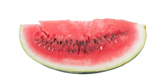 Sliced ripe watermelon isolated on white background cutout