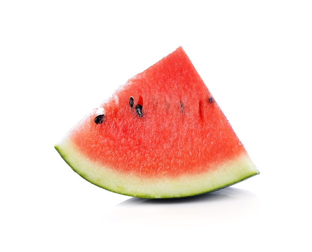 Sliced ripe watermelon isolated on white background