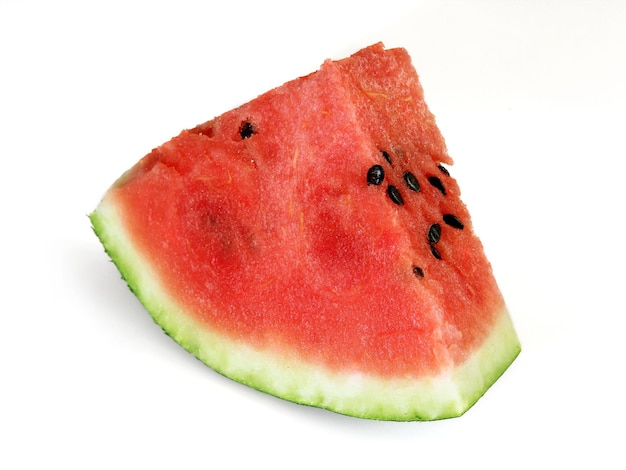 Sliced ripe watermelon isolated on white background