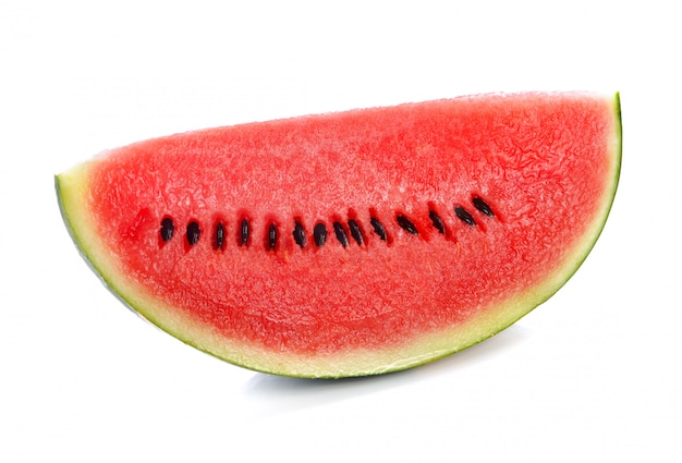 Sliced ripe watermelon isolated on white 