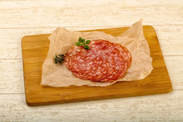 Sliced salami