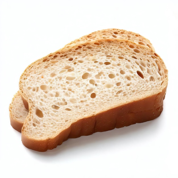 Sliced Sourdough Bread isolated on a white background homemade Generative AI