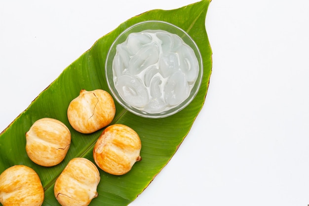 Sliced toddy palm in syrup