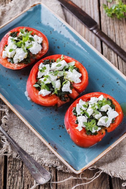 Sliced tomatoes with mozzarella.Summer Party Salad