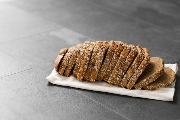 Sliced traditional sourdough bread