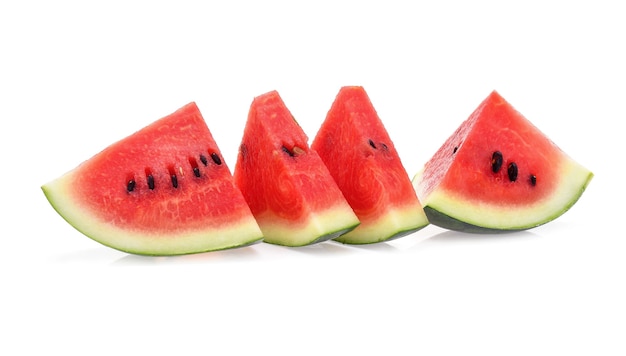 Sliced of watermelon isolated on white background