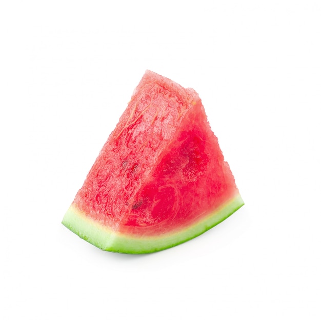 Sliced of watermelon isolated on white background