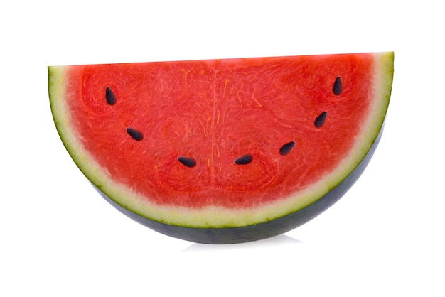 Sliced of watermelon isolated on white background