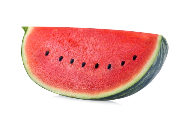 Sliced of watermelon isolated on white background.