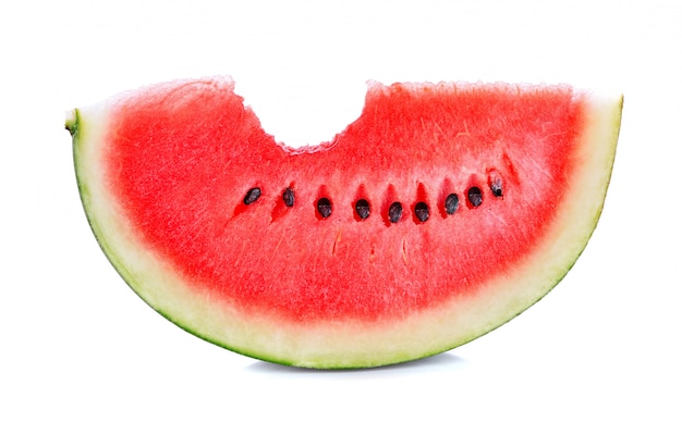 Sliced watermelon isolated on white background