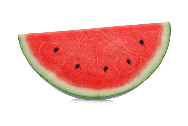 Sliced of watermelon isolated on white surface