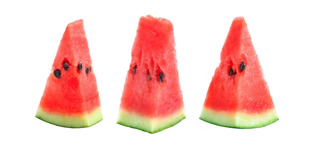 Sliced of watermelon isolated on white