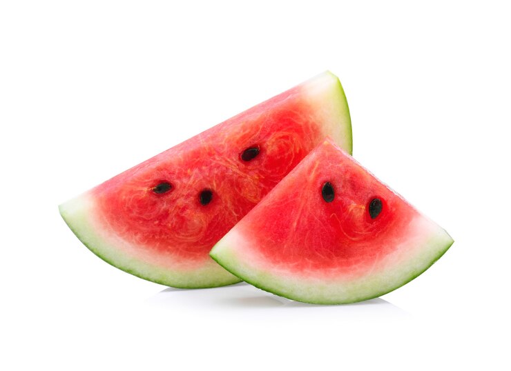 Photo sliced watermelon isolated