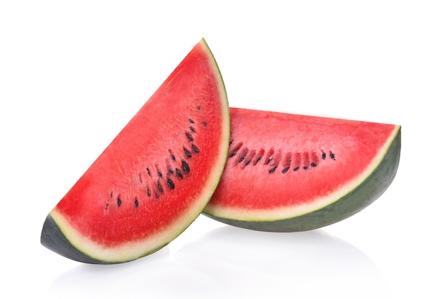 Sliced of watermelon isolated.