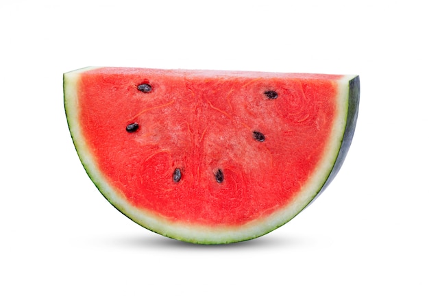 Photo sliced of watermelon on white background