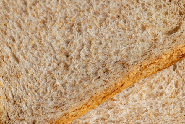 Sliced wheat bread with bran