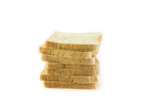 Sliced Whole wheat bread isolated